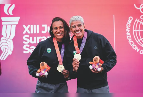 Vangelys Reinke, o “Garça”, conquistou a medalha de ouro nos Jogos Sul-Americanos ao lado de Kissya Cataldo