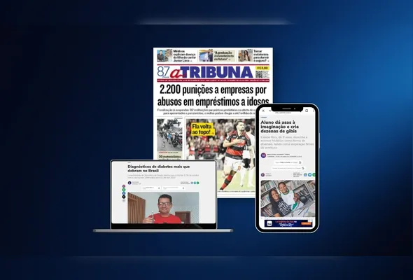 Imagem ilustrativa da imagem Confira os destaques do jornal A Tribuna desta segunda-feira
