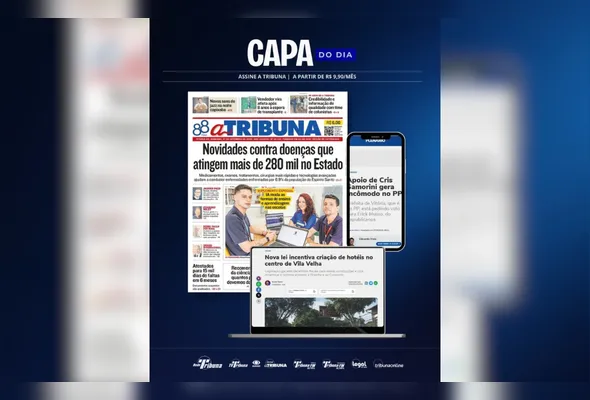 Imagem ilustrativa da imagem Confira os destaques do jornal A Tribuna deste domingo