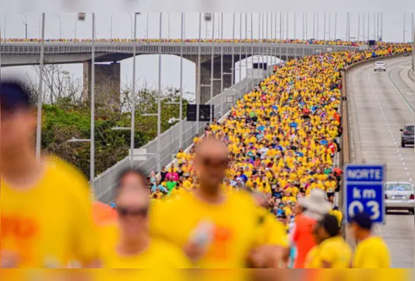 Percurso da corrida Dez Milhas Garoto começa em Vitória e vai até Vila Velha, passando pela Terceira Ponte