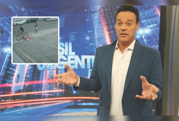 Roubo do cordão da idosa na Praia da Costa foi apresentado por Camargão no Brasil Urgente ES, da TV Tribuna