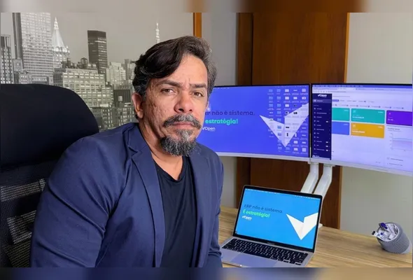 Ristone Soares, fundador da Open Manager, que apresenta nova versão do sistema na Acaps Trade Show