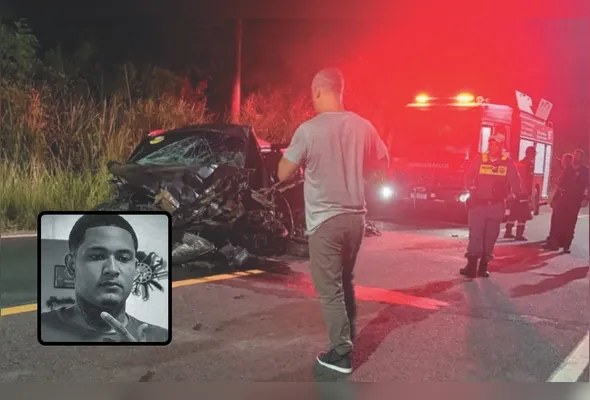 Acidente na ES-010, na Serra, que provocou a morte de Guilherme Pereira (destaque)