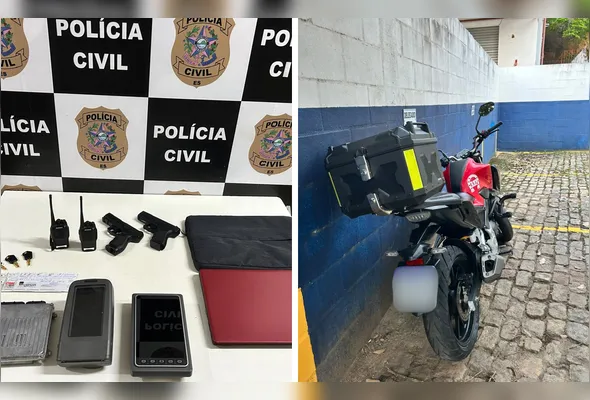 Materiais apreendidos durante a operação em Colatina