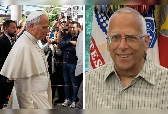 O papa Leão 14 e seu irmão Louis Prevost