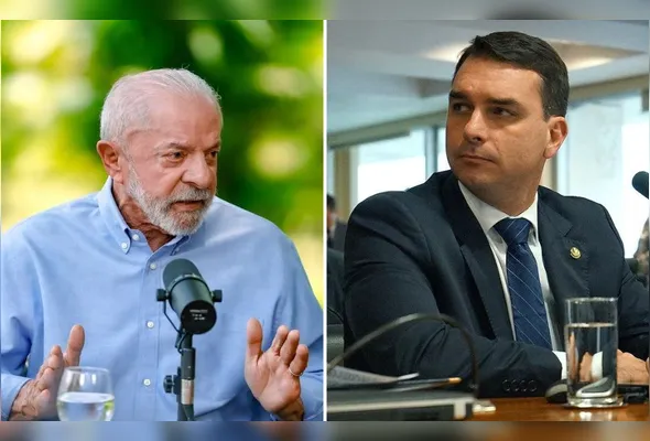 Lula e Flávio Bolsonaro: candidatos se preparam para o embate da noite deste domingo (18)