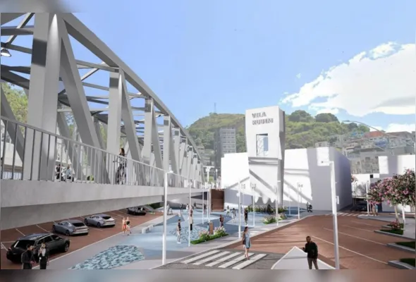 Projeções de como vai ficar a região da Vila Rubim: área de convivência  sob a Ponte Seca  será destinada à realização de feiras, eventos e atividades culturais