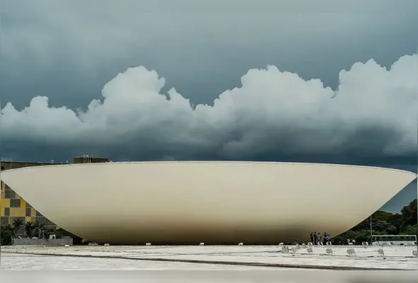 Cúpula da Câmara dos Deputados, que compõe parte do complexo arquitetônico do Congresso Nacional, em Brasília