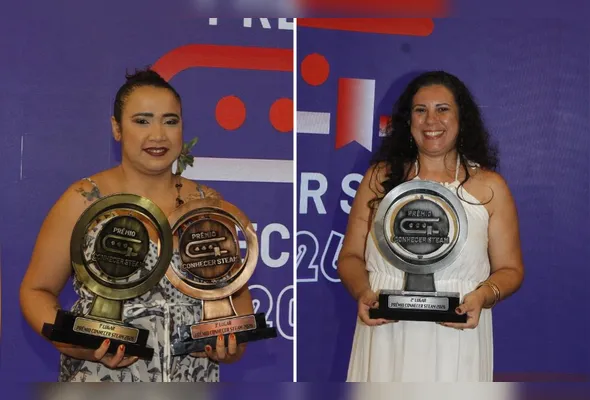 As professoras Layane Martins Trindade, de Geografia,  e Renata Venancio  Severo, de Física, foram  as vencedoras