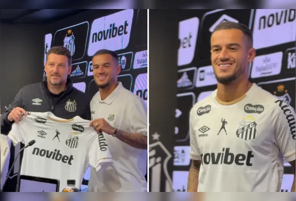 Coutinho assinou contrato e usará a camisa 11 do Santos
