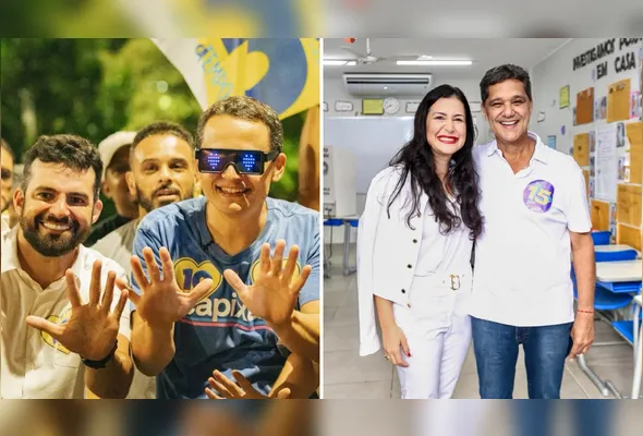 Pablo Muribeca com Pazolini, e Ricardo Ferraço com Vivian Coser