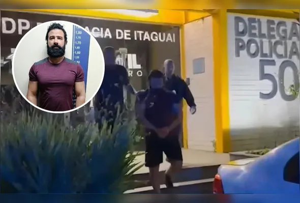 Imagem mostra momento em que Waguinho Batman deixa delegacia no Rio de Janeiro para ser transferido para o Espírito Santo