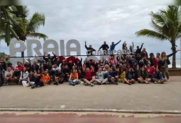 Visitantes argentinos conheceram a Praia do Morro, em Guarapari