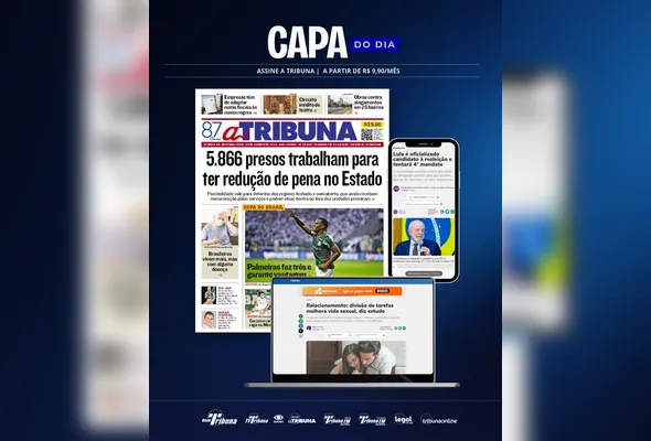 Imagem ilustrativa da imagem Confira os destaques do jornal A Tribuna desta segunda-feira