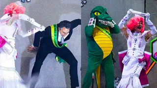 Imagem ilustrativa da imagem Bolsonaro "vira" jacaré no Carnaval: veja as referências políticas nos desfiles