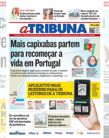 Imagem ilustrativa da imagem Confira os destaques do Jornal A Tribuna deste sábado