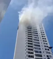 Imagem ilustrativa da imagem Incêndio atinge apartamento no Le Parc, na Zona Sul do Recife; com vídeo