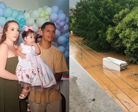 Imagem ilustrativa da imagem Grávida salva de enchente em geladeira no ES celebra 1 ano da filha: 'fé e amor'