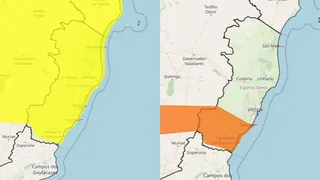 Imagem ilustrativa da imagem Inmet emite alerta de perigo para fortes chuvas no Sul do Estado; confira a lista