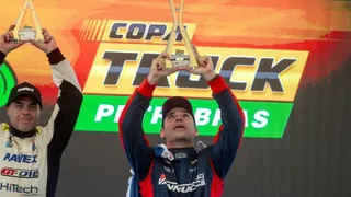 Imagem ilustrativa da imagem Cibien supera acidente e sobe no pódio da Copa Truck
