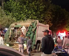 Imagem ilustrativa da imagem Idoso é atropelado por caminhão de lixo e fica ferido no Sul do ES