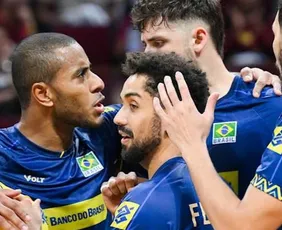 Imagem ilustrativa da imagem Brasil vence República Tcheca e se classifica às oitavas do Mundial de vôlei