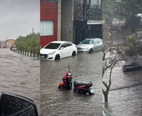 Imagem ilustrativa da imagem Chuva causa transtorno e ES pode enfrentar tempo severo nas próximas horas