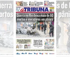 Imagem ilustrativa da imagem Confira os destaques do jornal A Tribuna desta quarta-feira