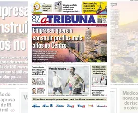 Imagem ilustrativa da imagem Confira os destaques do jornal A Tribuna desta quinta-feira