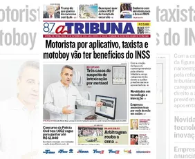 Imagem ilustrativa da imagem Confira os destaques do jornal A Tribuna desta terça-feira