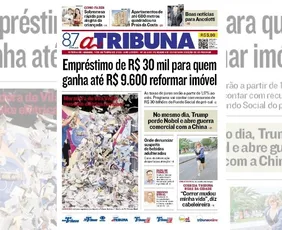 Imagem ilustrativa da imagem Confira os destaques do jornal A Tribuna deste sábado