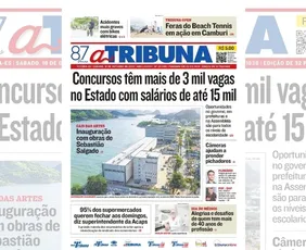 Imagem ilustrativa da imagem Confira os destaques do jornal A Tribuna deste sábado