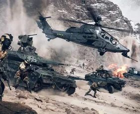 Imagem ilustrativa da imagem Jogo 'Battlefield 6' evita mensagem política e quer ser apenas entretenimento