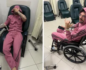 Imagem ilustrativa da imagem Luan Pereira dá entrada no hospital com pedras nos rins