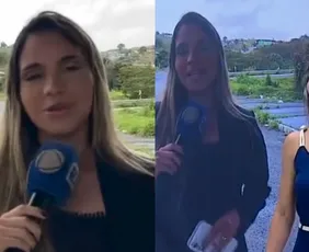 Imagem ilustrativa da imagem Repórter da Record entra em trabalho de parto ao vivo; veja vídeo