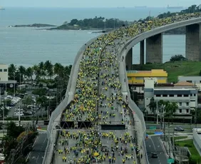 Imagem ilustrativa da imagem Trânsito é liberado na Terceira Ponte após ato de manifestantes Bolsonaristas