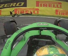 Imagem ilustrativa da imagem Bortoleto abandona o GP de Interlagos na primeira volta