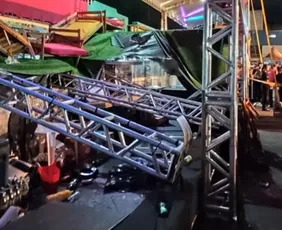 Imagem ilustrativa da imagem Camarote cai, deixa feridos e interrompe show no litoral de SC