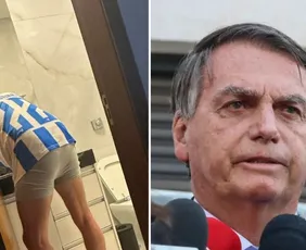 Imagem ilustrativa da imagem Carlos diz que Bolsonaro tem crise de azia na prisão na PF e posta foto do pai