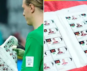 Imagem ilustrativa da imagem Cola de goleiro do PSG em duelo contra o Flamengo viraliza nas redes