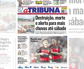 Imagem ilustrativa da imagem Confira os destaques do jornal A Tribuna desta quinta-feira