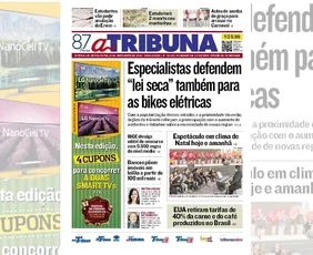 Imagem ilustrativa da imagem Confira os destaques do jornal A Tribuna desta sexta-feira