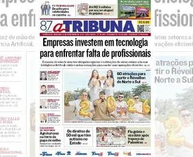 Imagem ilustrativa da imagem Confira os destaques do jornal A Tribuna deste domingo