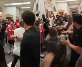 Imagem ilustrativa da imagem Ex-deputado Douglas Garcia troca socos com manifestantes na USP