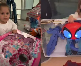 Imagem ilustrativa da imagem Filhos de Virginia Fonseca ganham presentes de Vini Jr. e agradecem