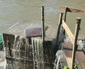 Imagem ilustrativa da imagem Fiscalização flagra possível despejo irregular de esgoto no Rio Itapemirim