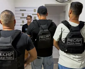 Imagem ilustrativa da imagem Foragido da Justiça é preso pela Polícia Penal na Serra