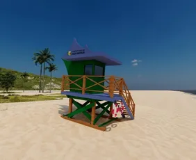 Imagem ilustrativa da imagem Guriri terá postos de salva-vidas inspirados em Miami