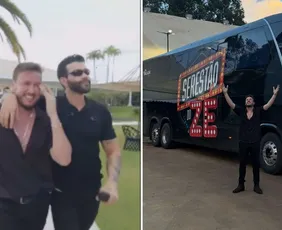 Imagem ilustrativa da imagem Gusttavo Lima presenteia cantor capixaba Zé Elias com ônibus personalizado