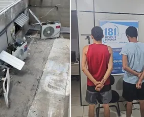 Imagem ilustrativa da imagem Homens são presos suspeitos de furto de peças de ar-condicionado de UPA no ES